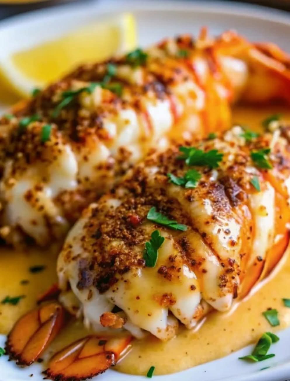 Broiled Lobster Tail Recipe with Garlic Hollandaise
