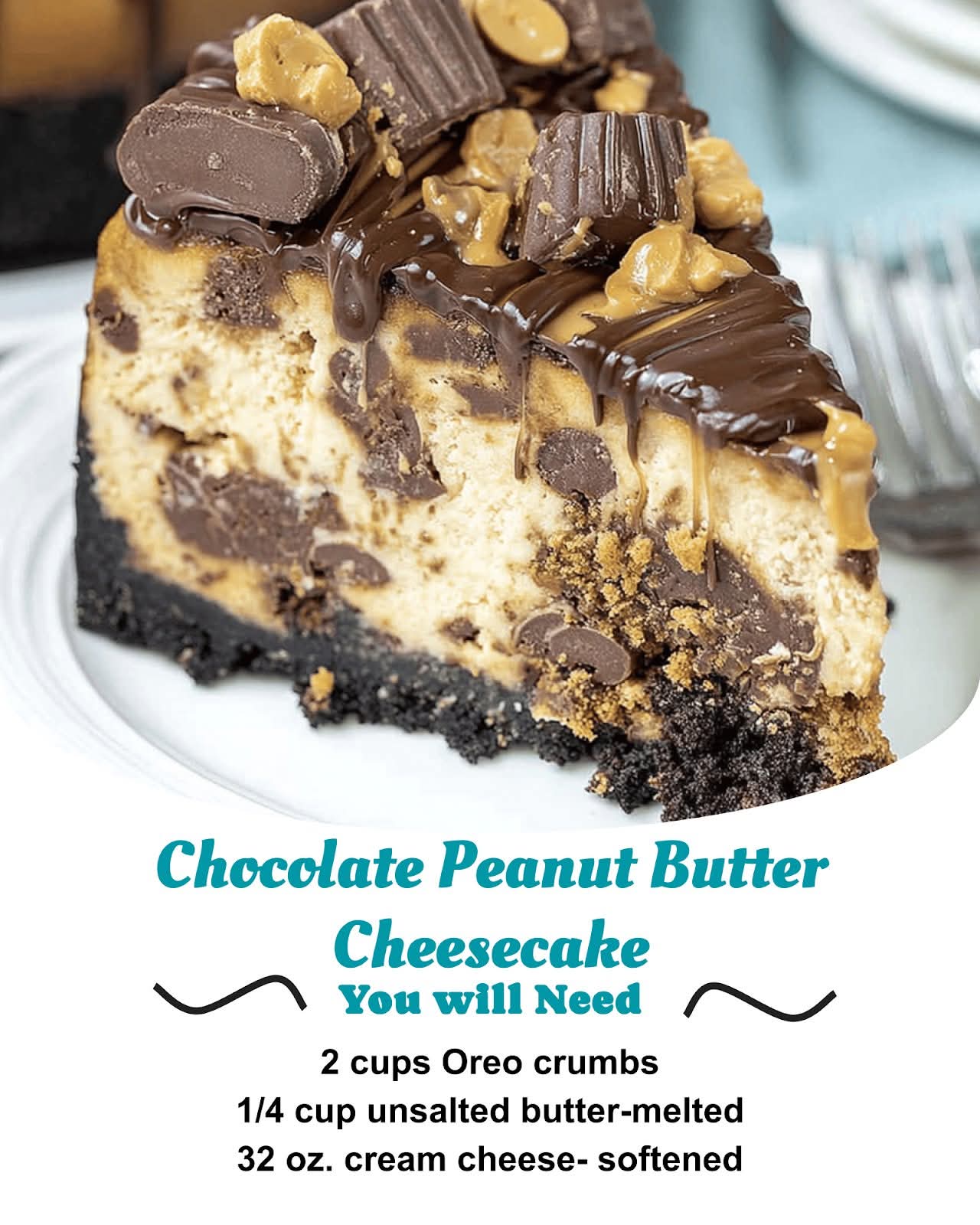 Chocolate Peanut Butter Cheesecake
