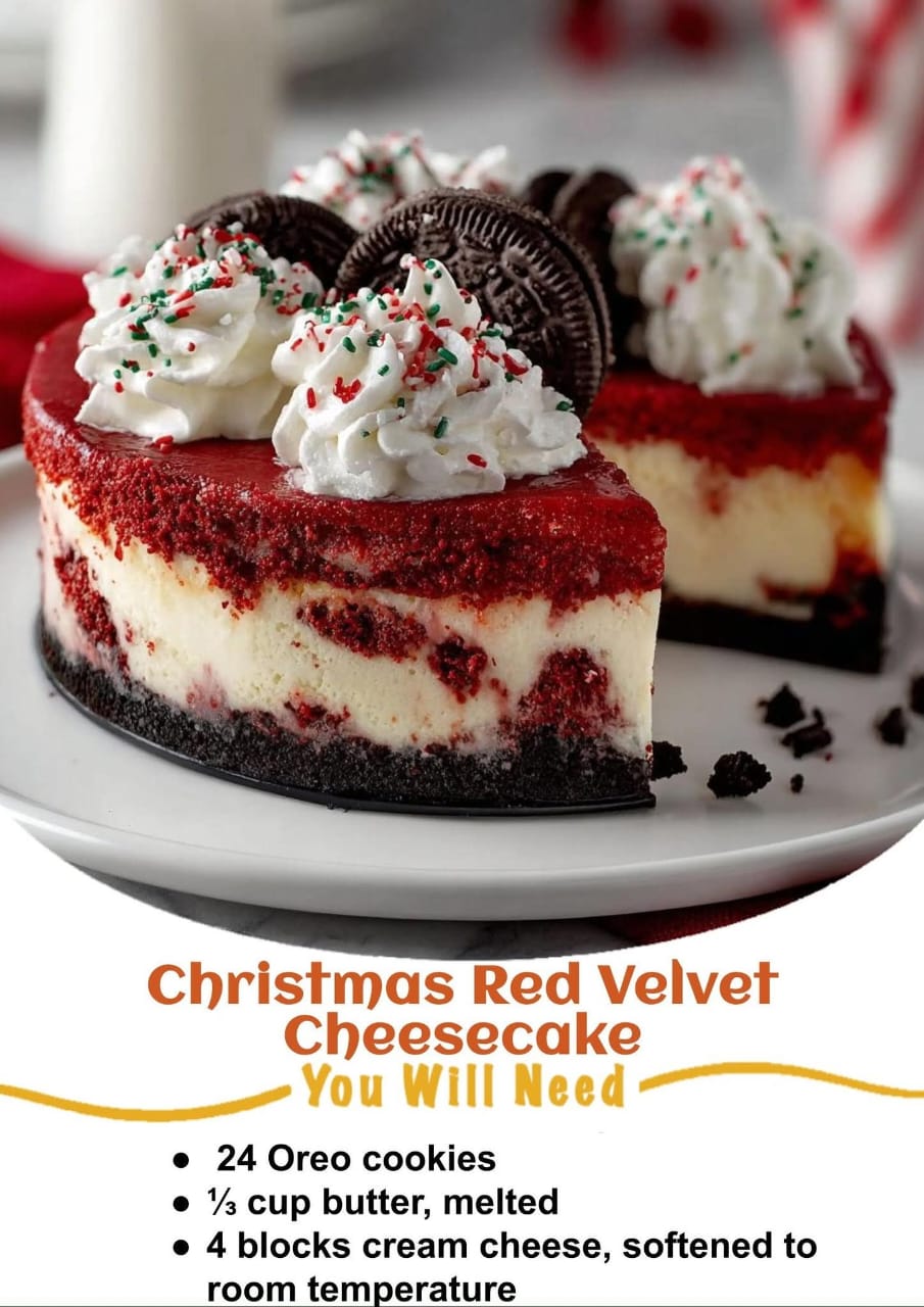Christmas Red Velvet Cheesecake