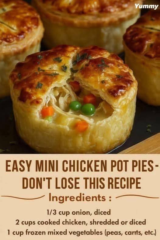 Easy Mini Chicken Pot Pies