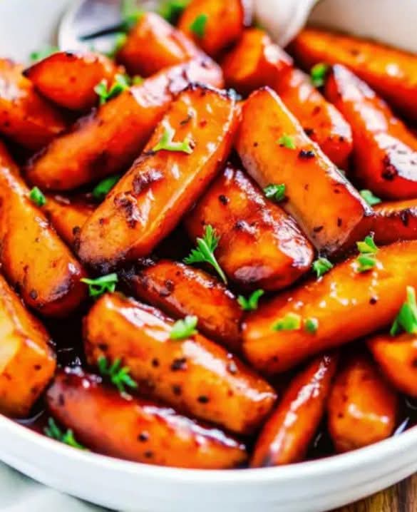 Honey Garlic Butter Roasted Carrots