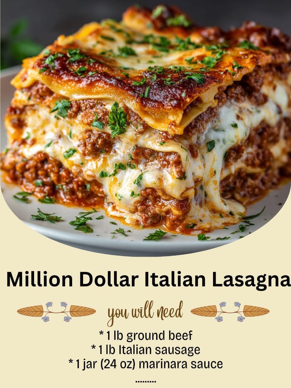 Million Dollar Italian Lasagna