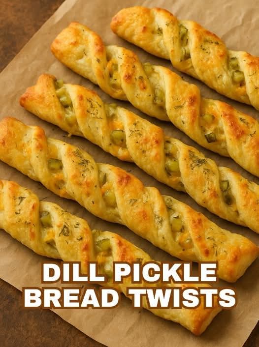 Dill Pickle Bread TwistsCheesy, Buttery, and Packed with Bold Pickle Flavor