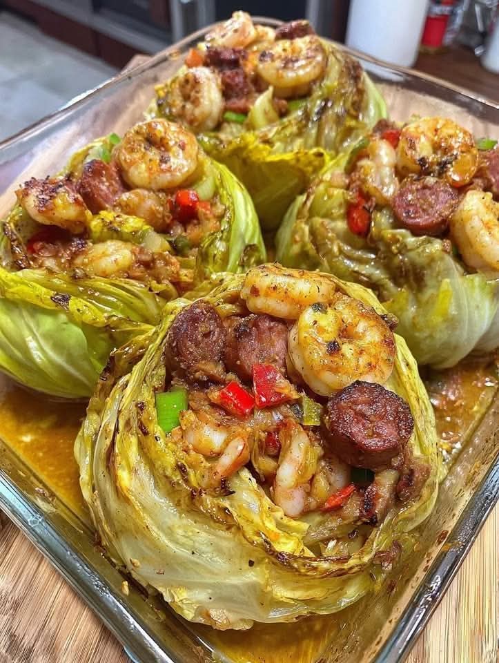 Keto Cajun Shrimp & Sausage Stuffed CabbageA Bold, Low-Carb Comfort Dish Packed with Southern Flavor