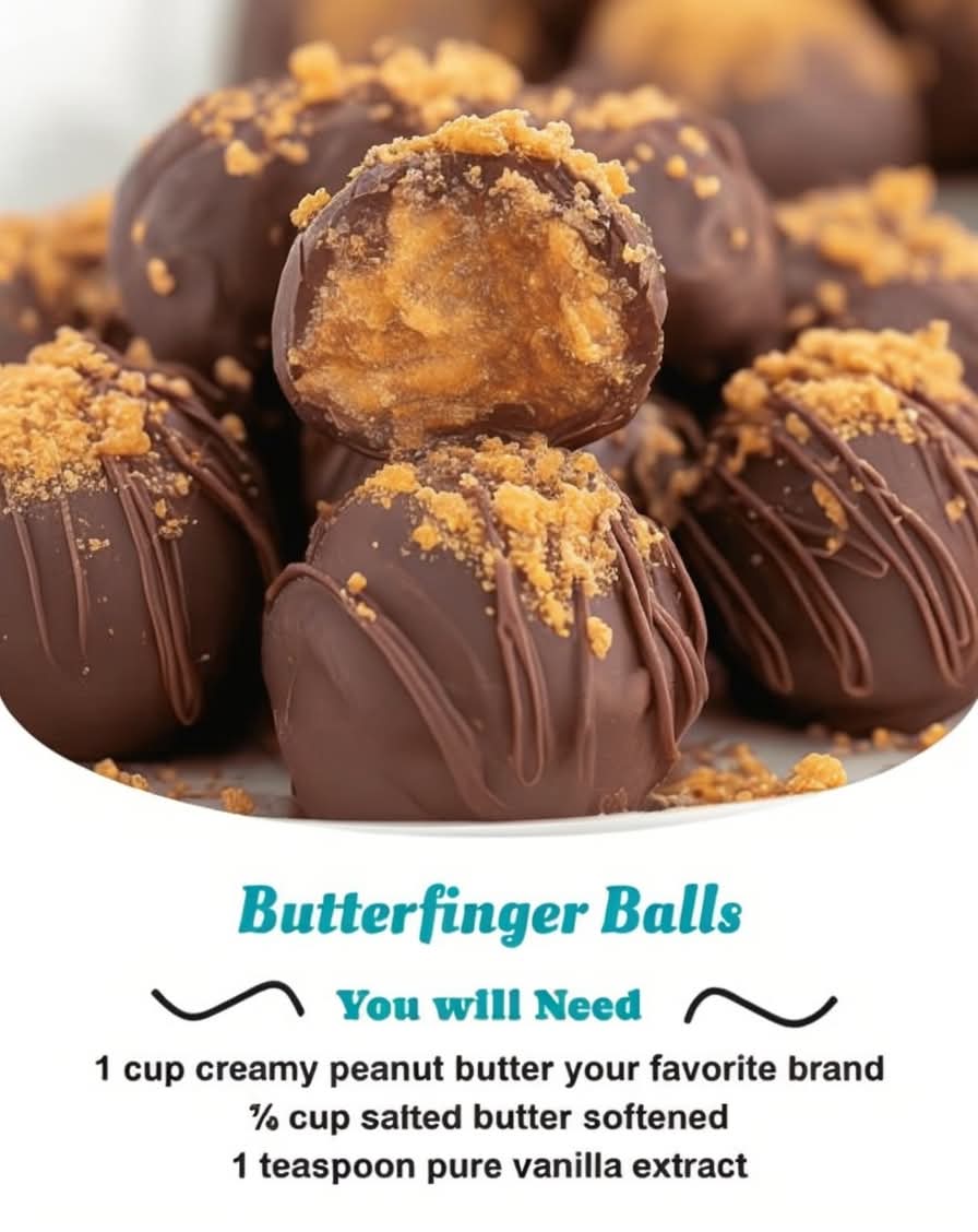 No-Bake Butterfinger BallsCrunchy, Chocolatey, Peanut-Buttery Bites of Pure Dessert Bliss