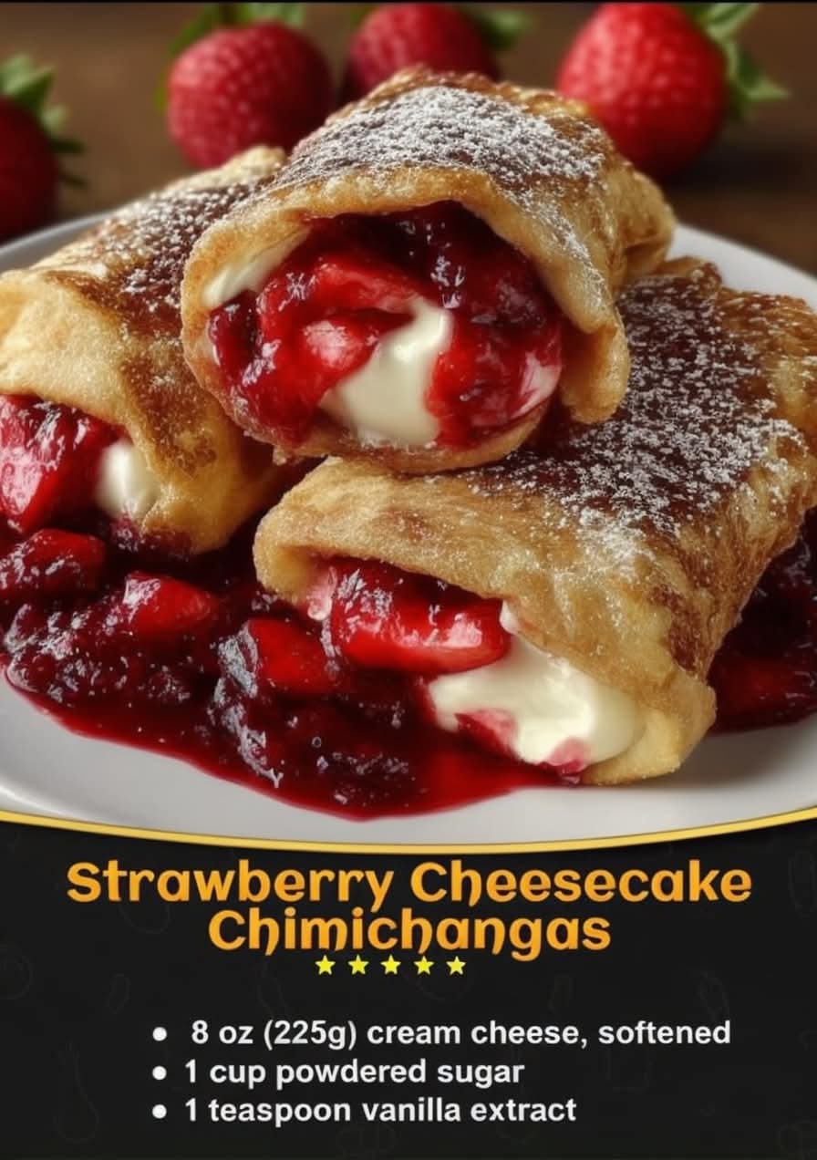 Strawberry Cheesecake Chimichangas